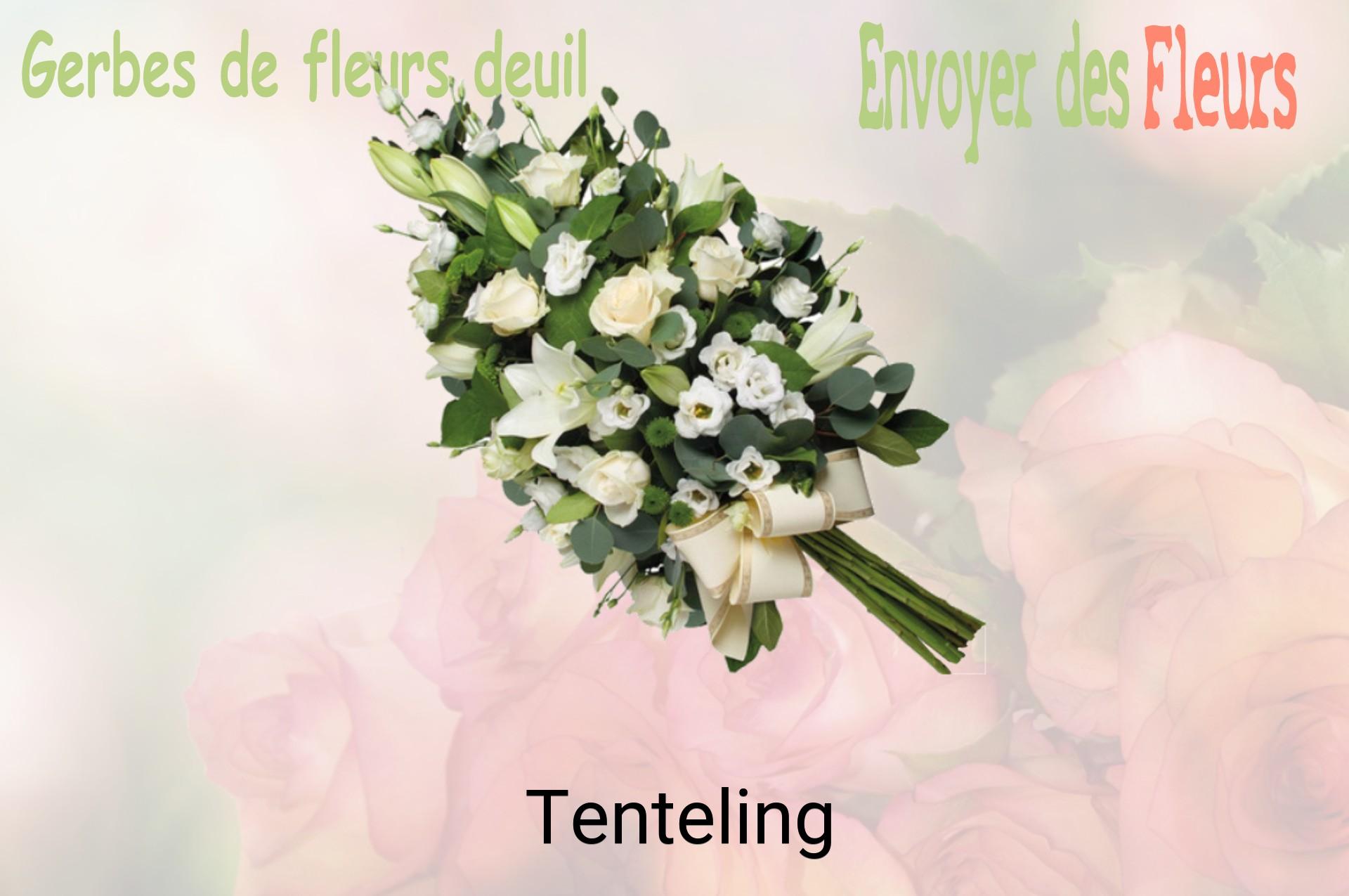 Gerbe de fleurs de deuil livrée à Tenteling